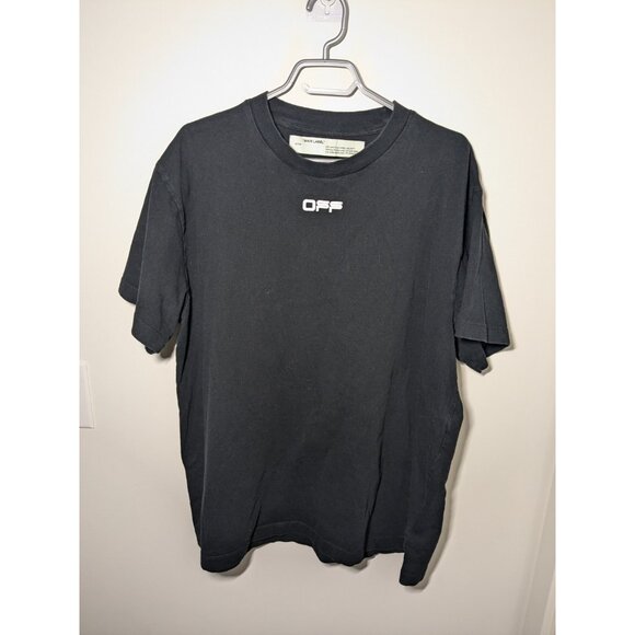 Off-White Airport Tape Oversize T- 'Black/Multicolor Size small Good Condition - Picture 2 of 6